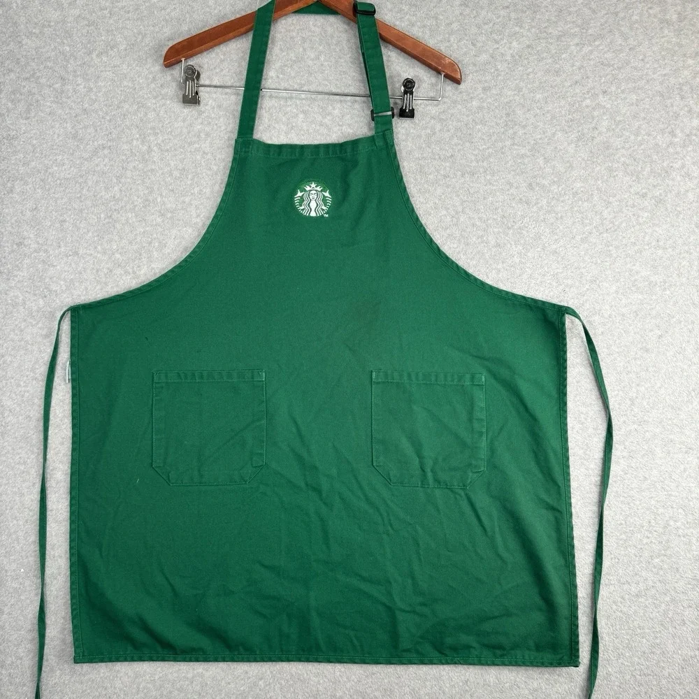 Starbucks Barista Work Apron Embroidered Siren Logo Uniform‎ Green OSFM Job